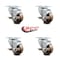 Service Caster 3 Inch High Temp Phenolic Wheel Swivel Top Plate Caster Set with Brake SCC SCC-20S314-PHSHT-TLB-TP2-4 - alternate 5